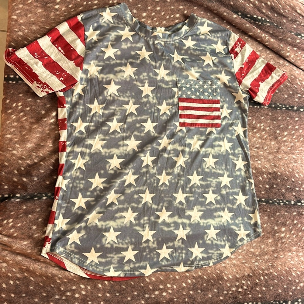 American flag shirt, Amazon, XL.